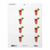 verse cocktail van tomatensap etiket (Full Sheet)