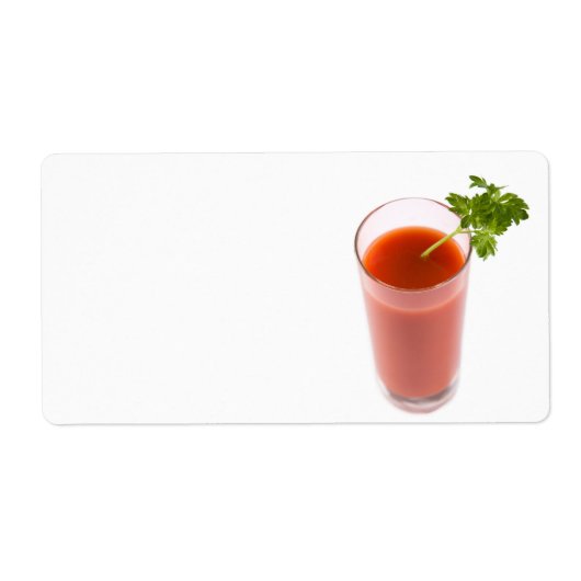 verse cocktail van tomatensap etiket (Voorkant)