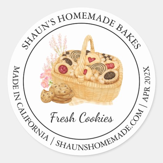 Verse Cookies Bakken Modern label (Voorkant)