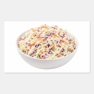 Verse Crème Coleslaw Saladekom Rechthoekige Sticker