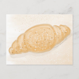 Verse croissant briefkaart