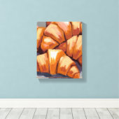 Verse croissants Schilderij Bakkerij Canvas Afdruk (Insitu (Houten vloer))