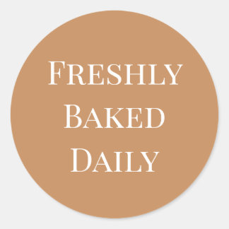 Verse Dagelijks Gebakken Caramel Bakkerij Verpakki Ronde Sticker