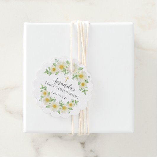 Verse Daisy Bloemen Eerste Heilige Communie Favor  Bedankjes Labels (In situ)
