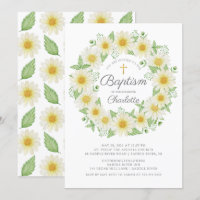 Verse Daisy Bloemen Meisjes Doop Uitnodiging