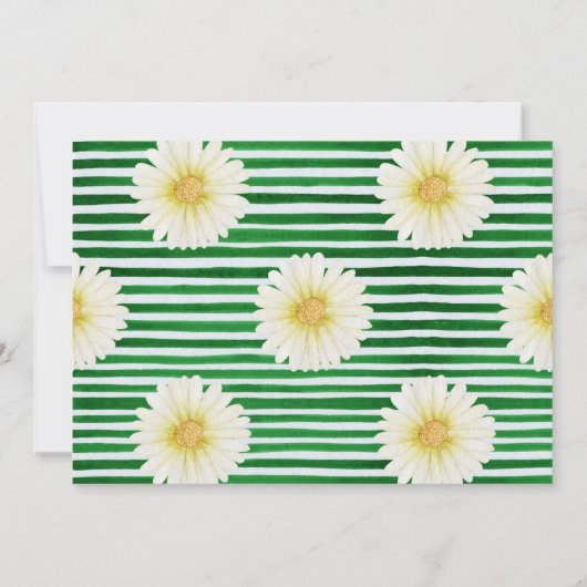 Verse Daisy Bloemen Verjaardag Uitnodiging (Achterkant)