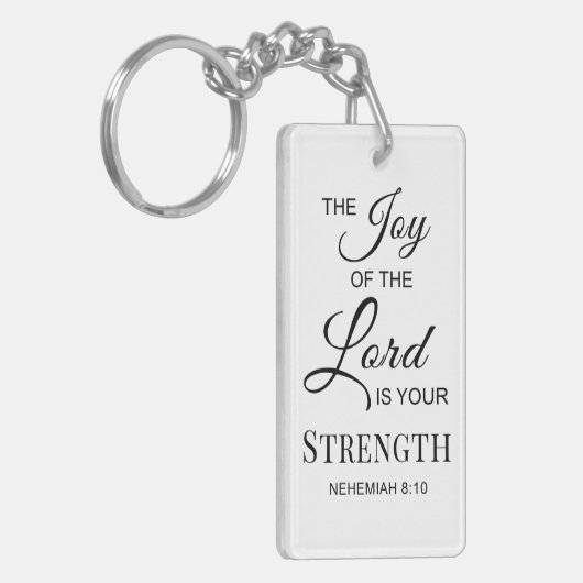 Verse De vreugde van de Heer is jouw kracht Sleutelhanger (Voorkant Links)