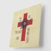 Verse decoratieve dwars-geel vierkante klok (Hoek)