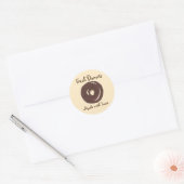 Verse donuts gemaakt met liefdesgebluste donuts ronde sticker (Envelop)