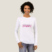 VERSE Druppelende Roze Verf Graffiti T-shirt met L (Voorkant)