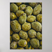 Verse Durian Pile Close-up met unieke texturen Poster (Voorkant)