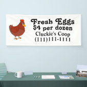 Verse eierbanner spandoek (Beurs)