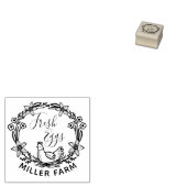 Verse eieren bloemenkrans monogram eierstempel rubberstempel (Gestempeld)