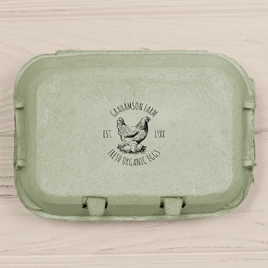 Verse eieren | Boerderij Rustic Hen Rubberstempel