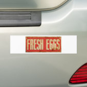 Verse eieren bumpersticker (Op auto)
