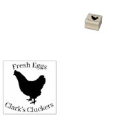 verse eieren Clarks Black Chicken Hen Egg Rubberstempel (Gestempeld)