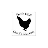 verse eieren Clarks Black Chicken Hen Egg Rubberstempel (Afrduk)