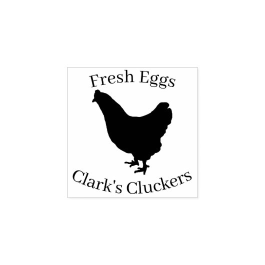 verse eieren Clarks Black Chicken Hen Egg Rubberstempel (Afrduk)