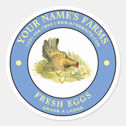 Verse eieren Etiket Sjabloon (Voorkant)
