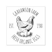Verse eieren | Farmhouse Hen Zelfinktende Stempel (Design)