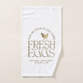 Verse eieren Gouden Kip Kip Markt Handdoek (Handdoek)