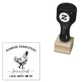 Verse Eieren |  Grappige Monogram Eierstempel Rubberstempel (Gestempeld)