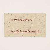 Verse eieren hangen Label af Visitekaartje (Achterkant)