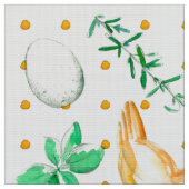 Verse eieren kippen Herbs Kitchen Polka Dot Stof (Close Up)