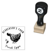 Verse eieren Kippen Monogram Ei Rubberstempel (Gestempeld)