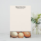 Verse Eieren Kippenboeren Persoonlijk Schrijfpapie Briefpapier (Staand voorkant)