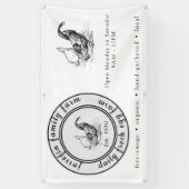 Verse Eieren Kippenhok Rustieke Boerderij Spandoek (Verticaal)