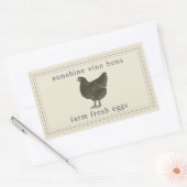 Verse Eieren Label Met Oude Kip Illustratie (Envelop)