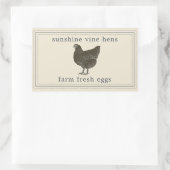 Verse Eieren Label Met Oude Kip Illustratie (Tas)