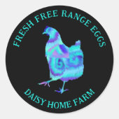 Verse eieren Modern Business Ronde Sticker (Voorkant)