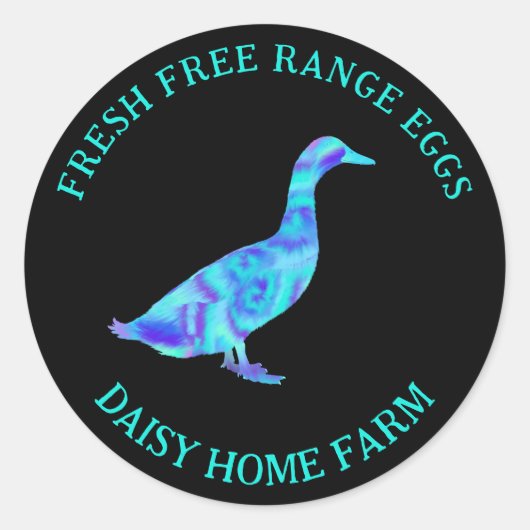 Verse eieren Modern Business Ronde Sticker (Voorkant)