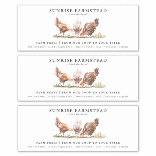 Verse Eieren | Monogram Eierdoos Label (Voorkant)