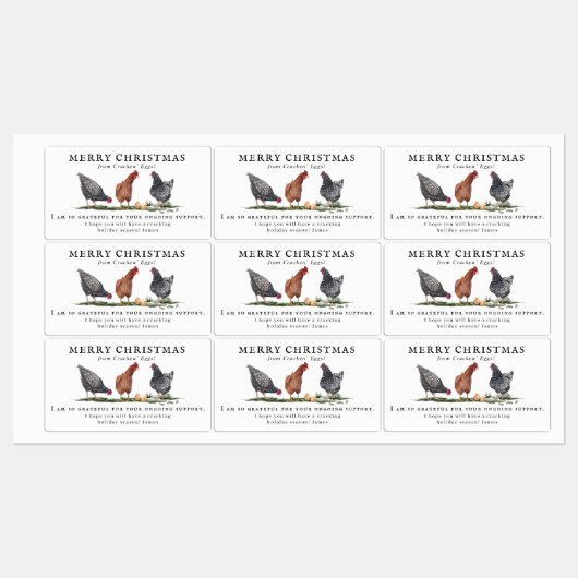 Verse Eieren | Monogram Eierdoos Labels (Vel)
