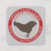 Verse eieren op eidoos grijs Visitekaartje (Voorkant)