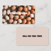 Verse eieren Organic Bio Eggs Chicken Hen Boerderi Visitekaartje (Voorkant / Achterkant)