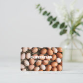 Verse eieren Organic Bio Eggs Chicken Hen Boerderi Visitekaartje (Staand voorkant)