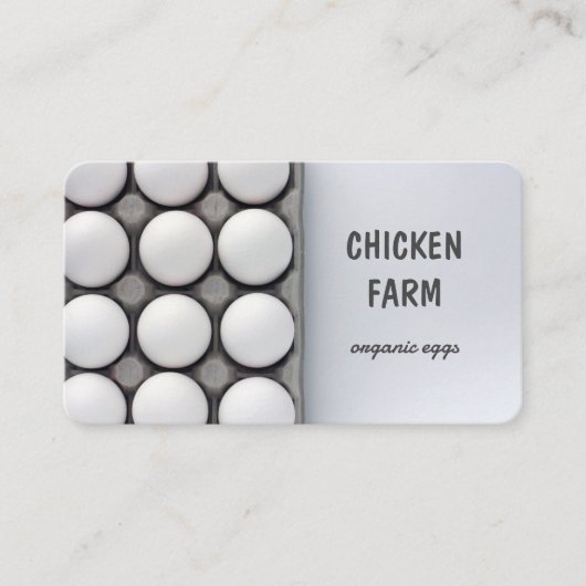 Verse eieren Organic Bio Eggs Chicken Hen Boerderi Visitekaartje (Voorkant)