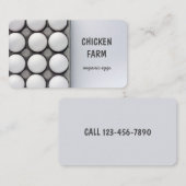 Verse eieren Organic Bio Eggs Chicken Hen Boerderi Visitekaartje (Voorkant / Achterkant)