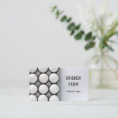 Verse eieren Organic Bio Eggs Chicken Hen Boerderi Visitekaartje (Staand voorkant)