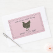 Verse Eieren Oud-Henne Eierdoos Roze Rechthoekige Sticker (Envelop)