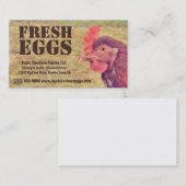 verse eieren - rode kippen visitekaartje (Voorkant / Achterkant)