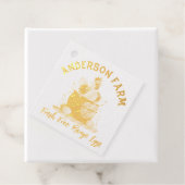 Verse Eieren Schattigee Hen Basket Monogram Ei Bedankjes Labels (Met doos)