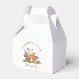 Verse eieren service van de kippenboerderij bedankdoosjes