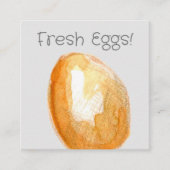 Verse eieren te koop Bruin Ei Hobby Boerderij Vierkante Visitekaartje (Voorkant)