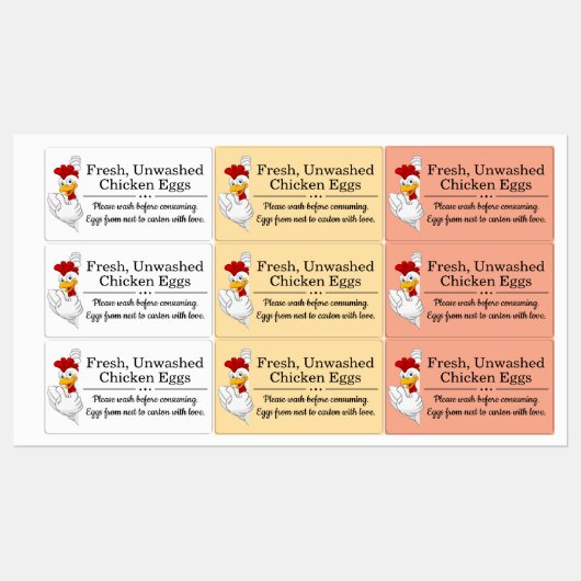 Verse Eieren uit de Boerderij | Monogram Eierdoos Labels (Vel)