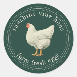 Verse Eieren Van de Boerderij Oud Kippen Eieren Do Ronde Sticker